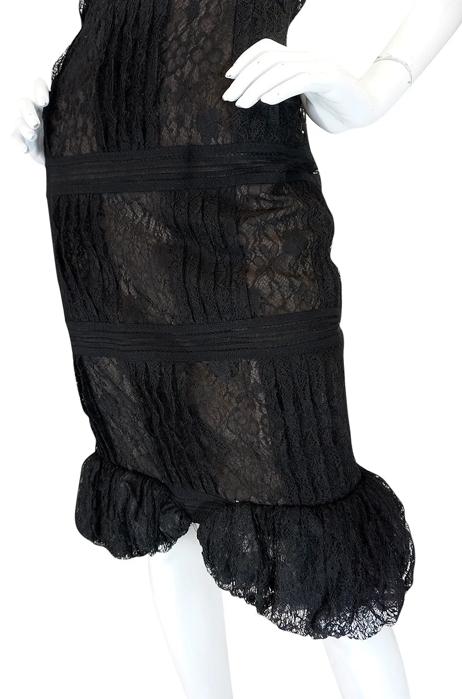 2009C Chanel Resort Runway Elaborate Black Lace Dress