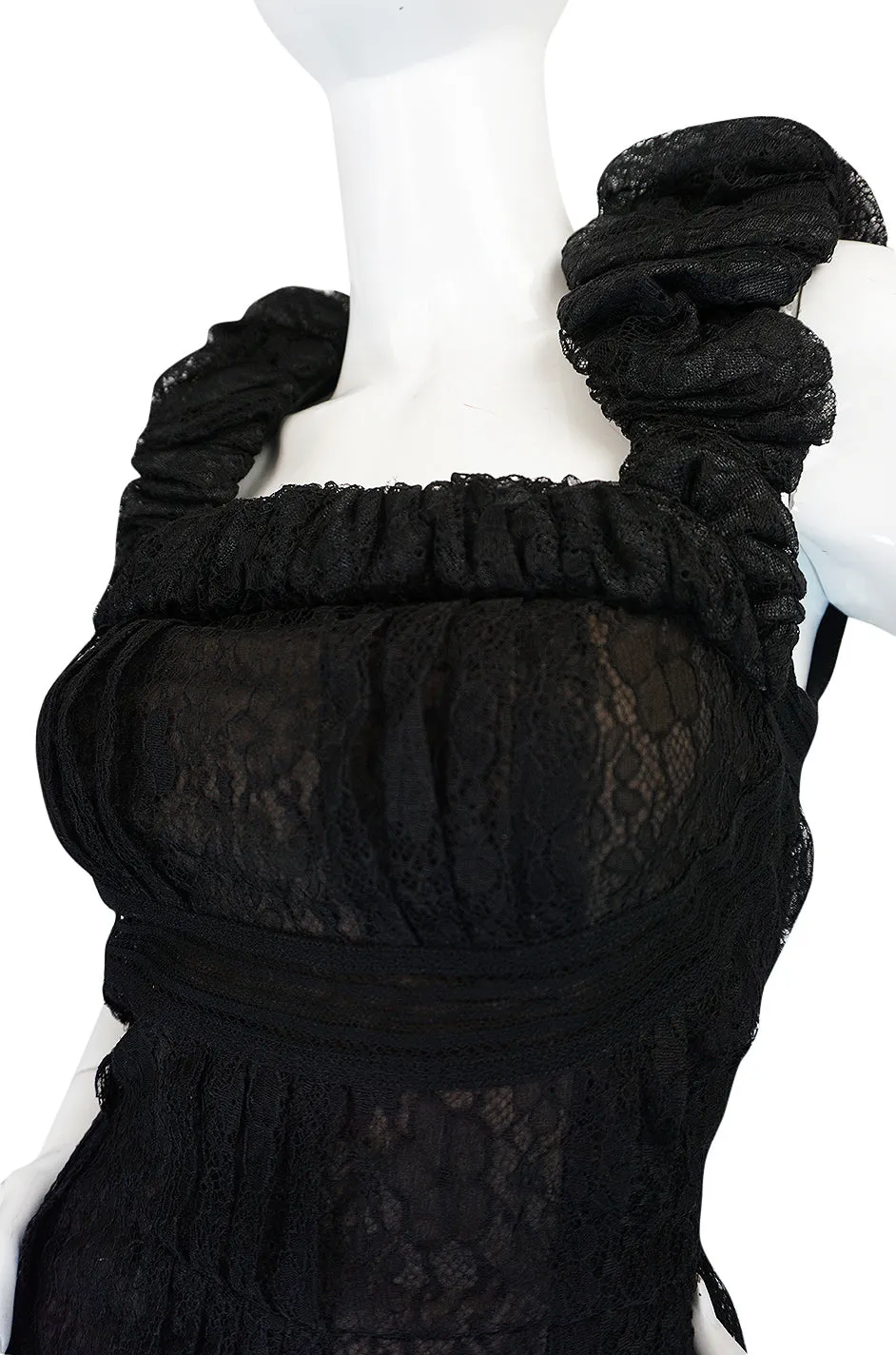 2009C Chanel Resort Runway Elaborate Black Lace Dress