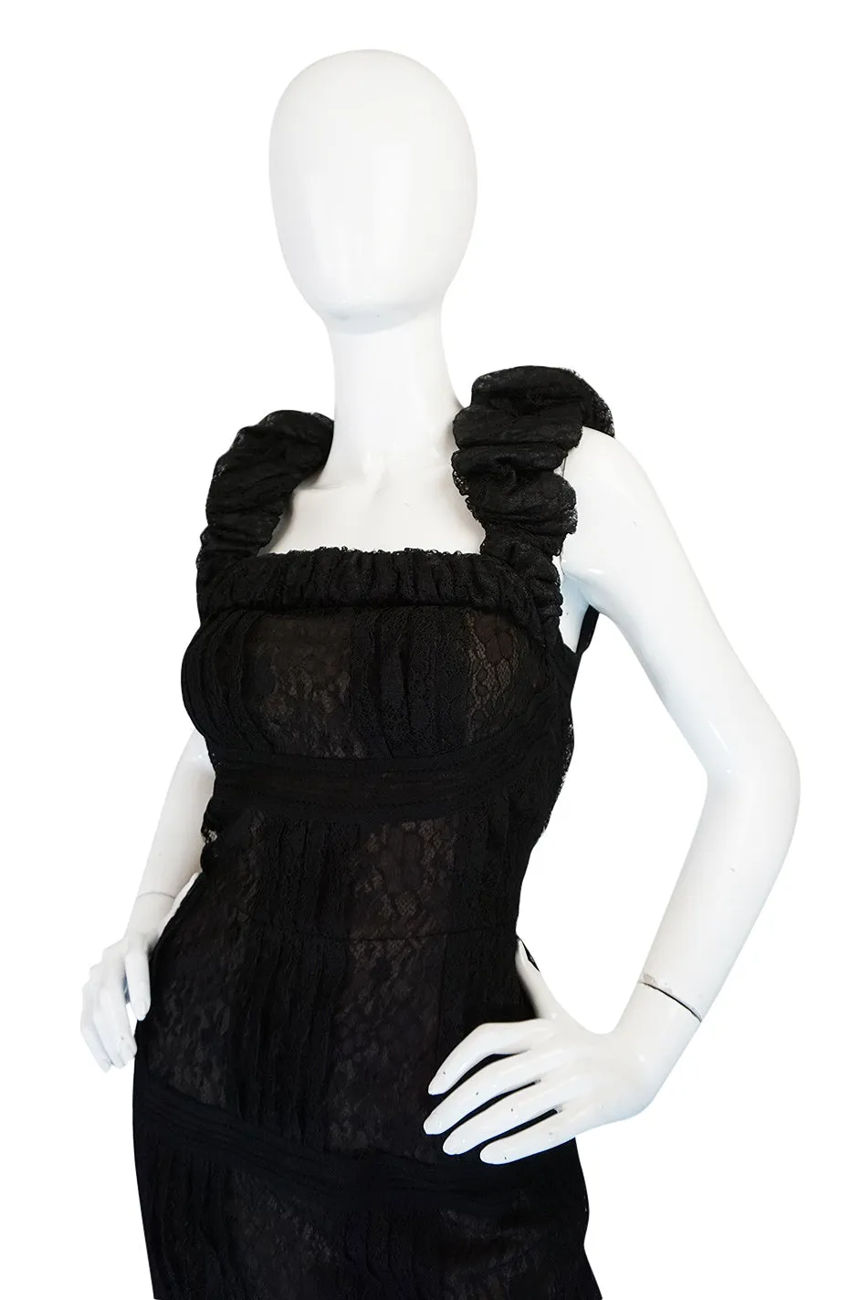 2009C Chanel Resort Runway Elaborate Black Lace Dress