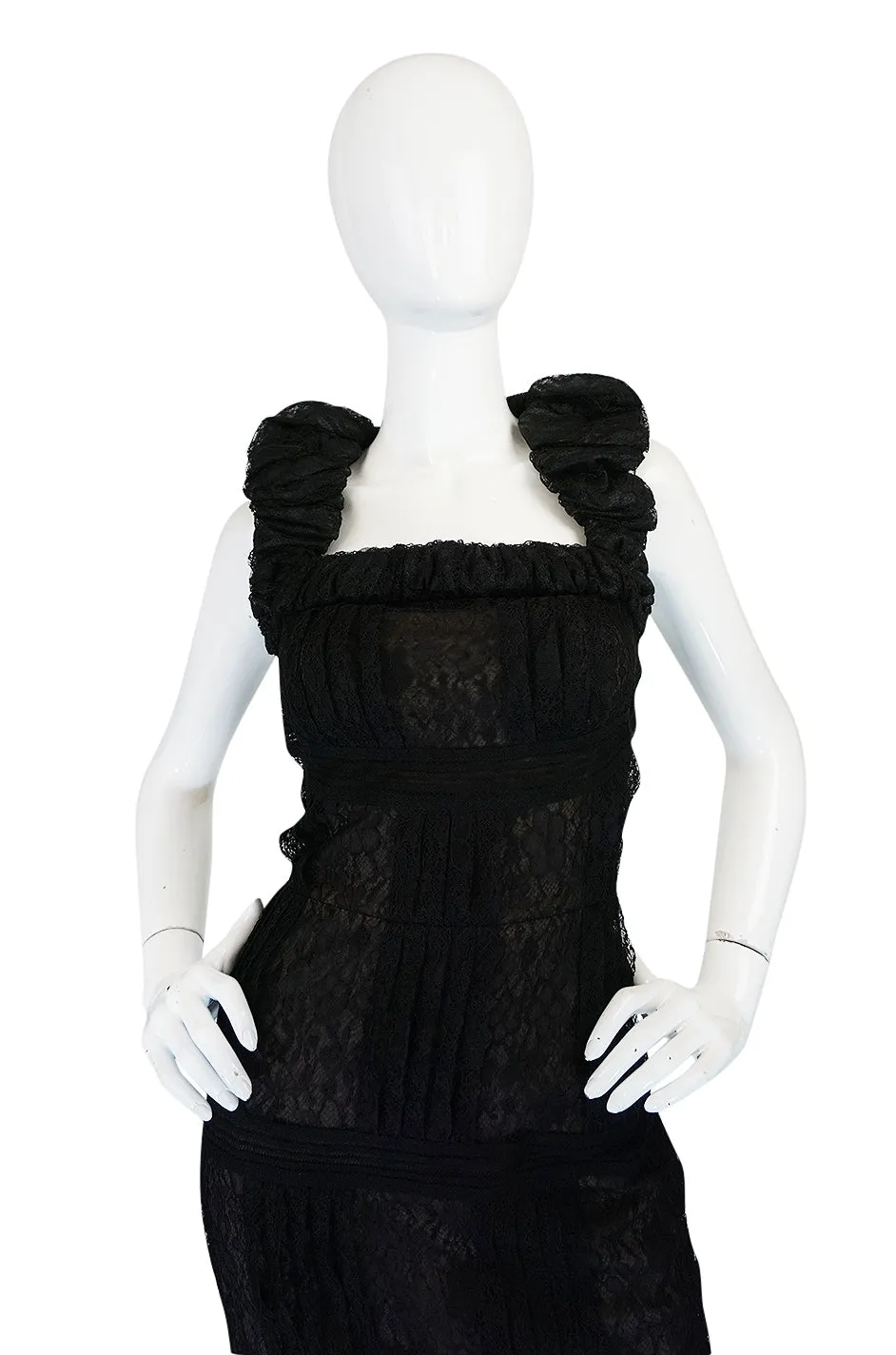 2009C Chanel Resort Runway Elaborate Black Lace Dress