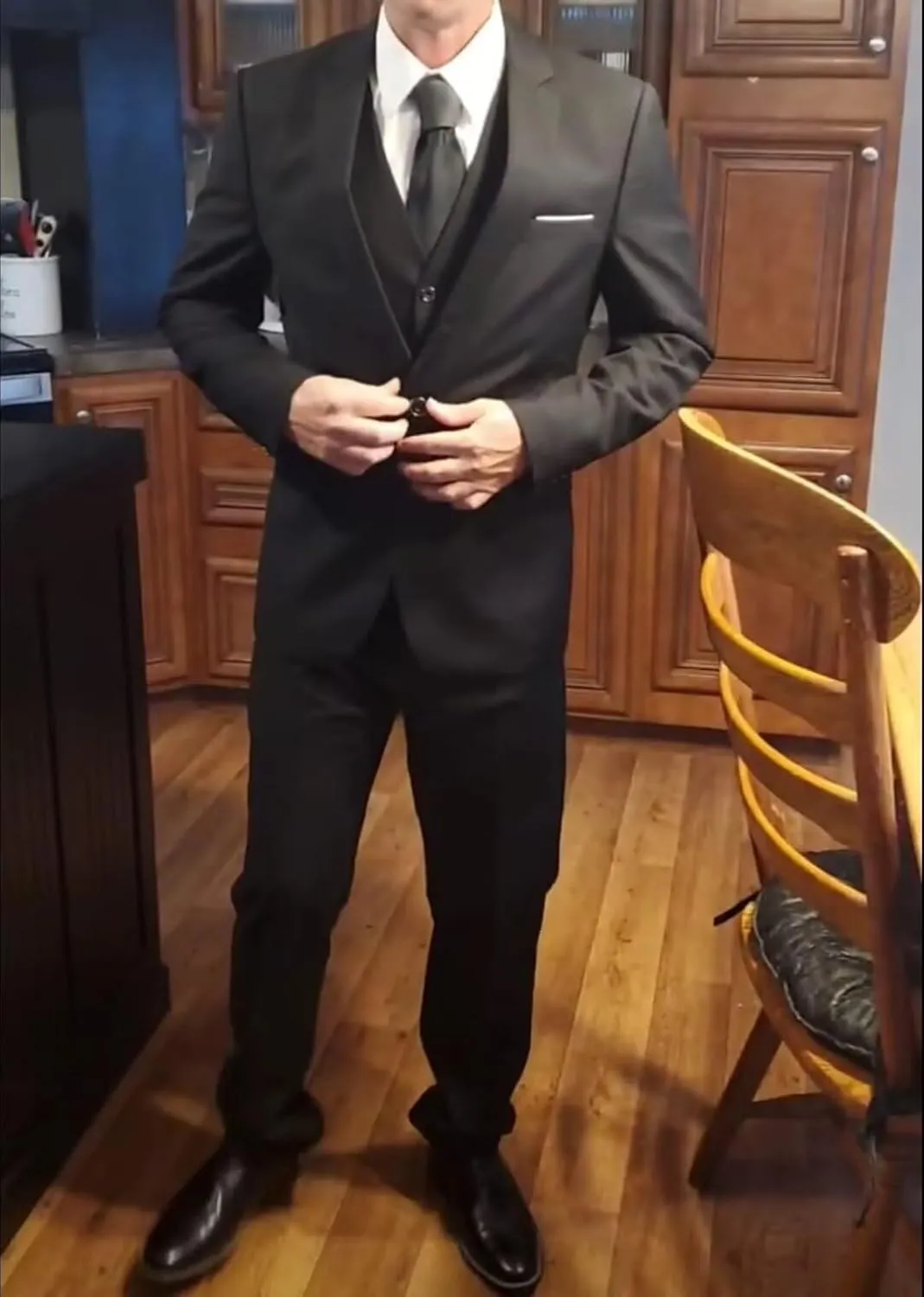 3 Piece Suit Men Slim Fit Wedding Suits for Mens Elegant One Button Jacket Single Breasted Vest Pants Set