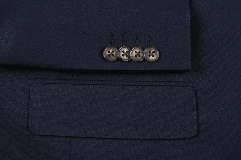 (48S) Regular Fit Midnight Navy Wool Blazer