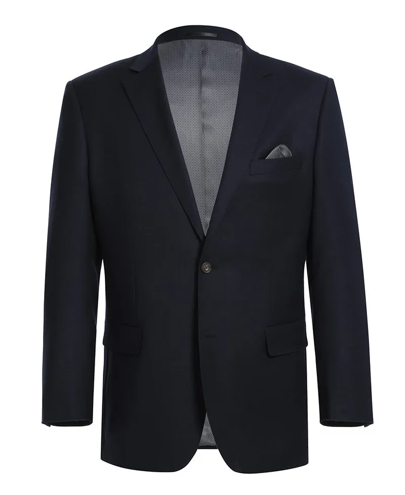 (48S) Regular Fit Midnight Navy Wool Blazer