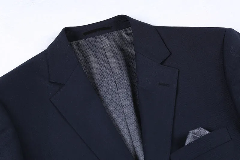 (48S) Regular Fit Midnight Navy Wool Blazer