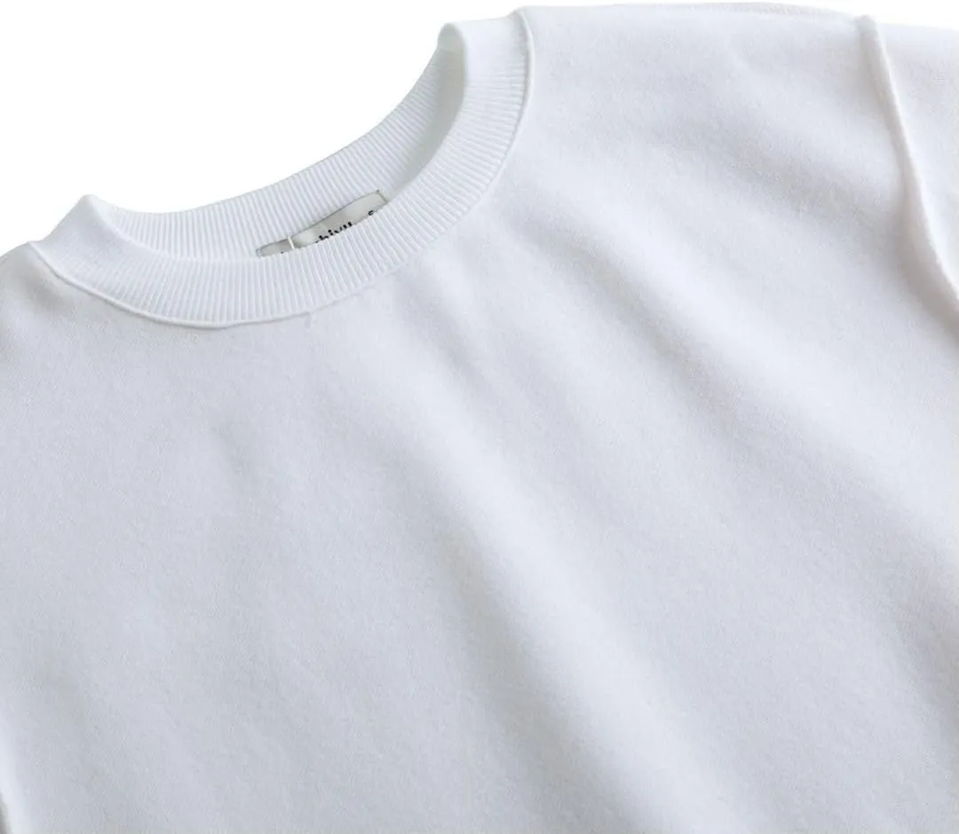Amazhiyu Women Cropped Sweatshirt Long Sleeves Pullover Fleece Crop Tops