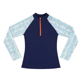 Aqua Blu Pre-Teens Long Sleeve Rash Vest AB2459MA - Mariner