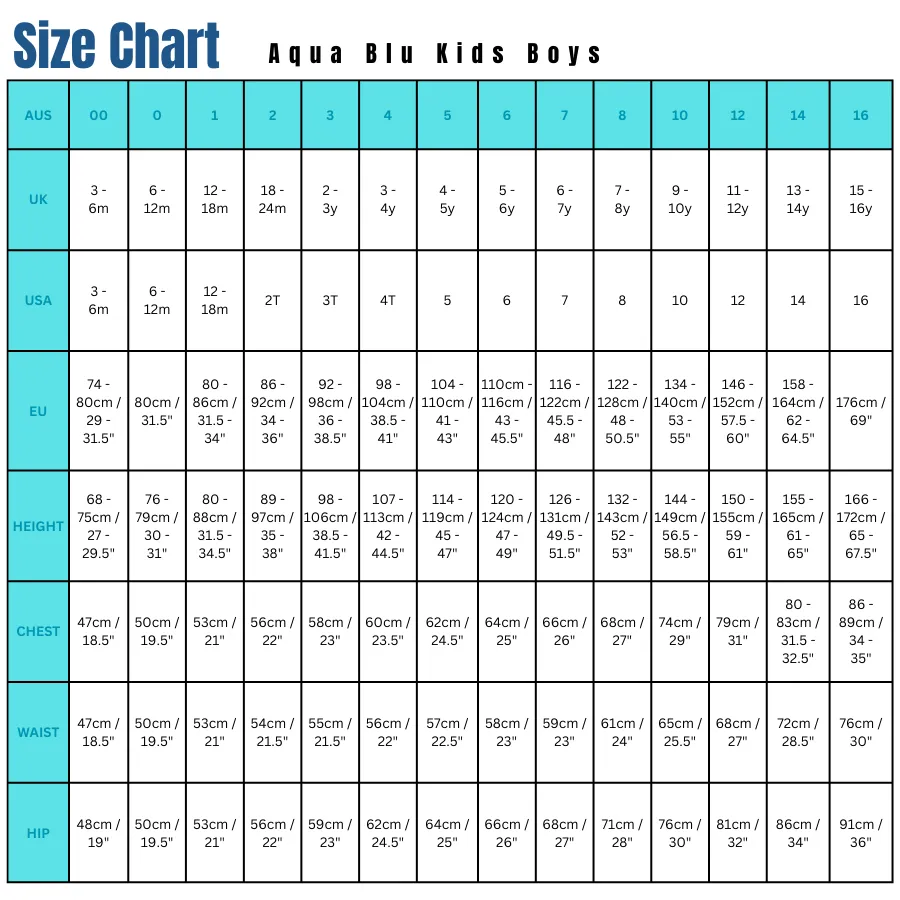 Aqua Blu Pre-Teens Long Sleeve Rash Vest AB2459MA - Mariner