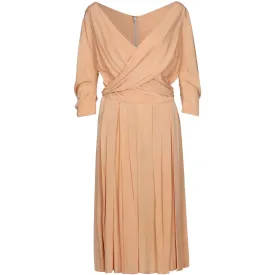 ARCHIVE - 1950s Christian Dior Peach Silk Dress