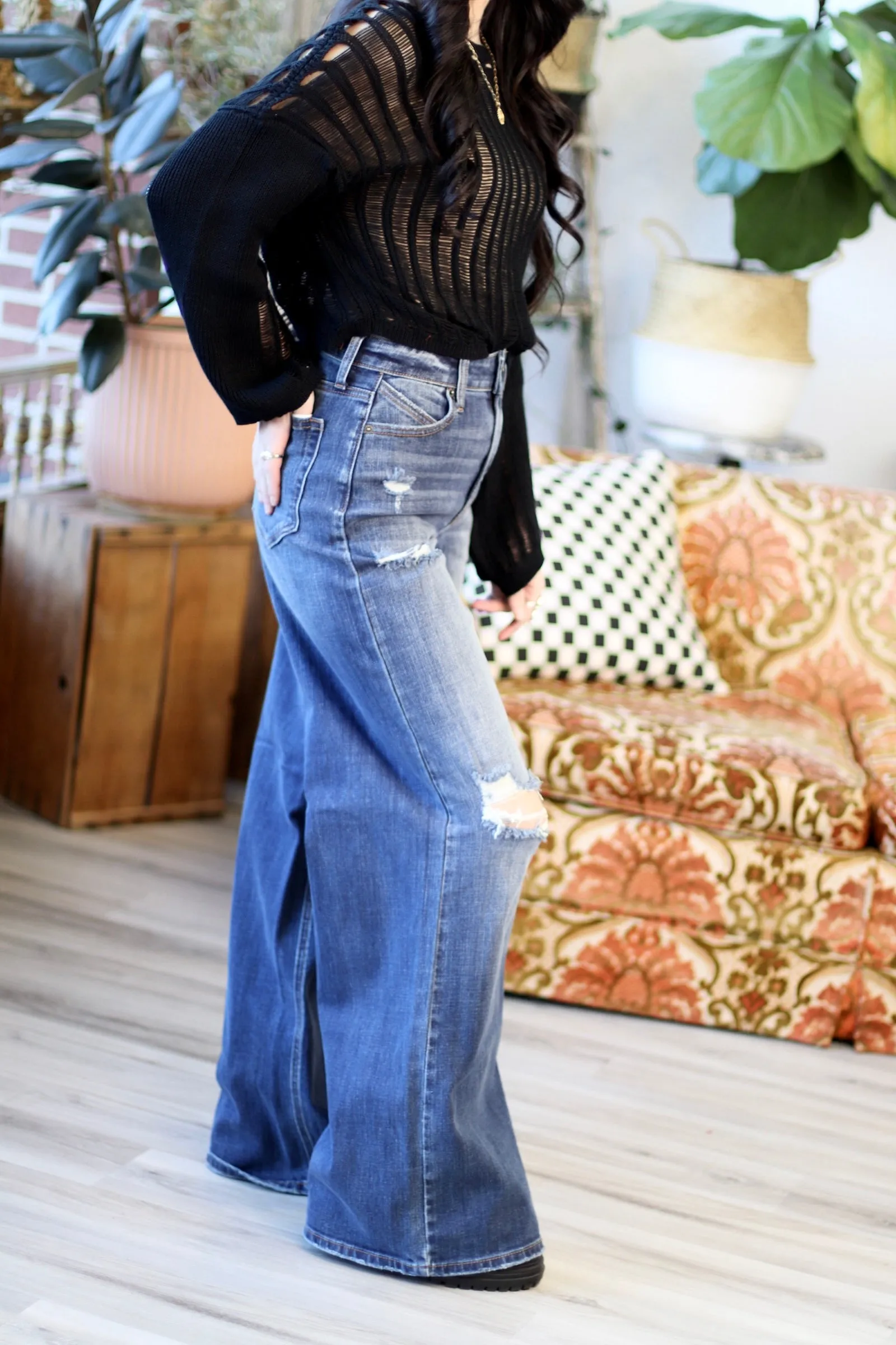 Benni Wide Leg Blue Jeans