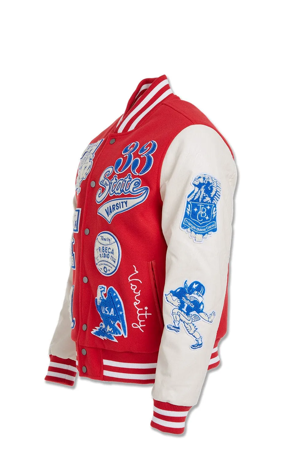 Big Men's All American Varsity Jacket (Red)