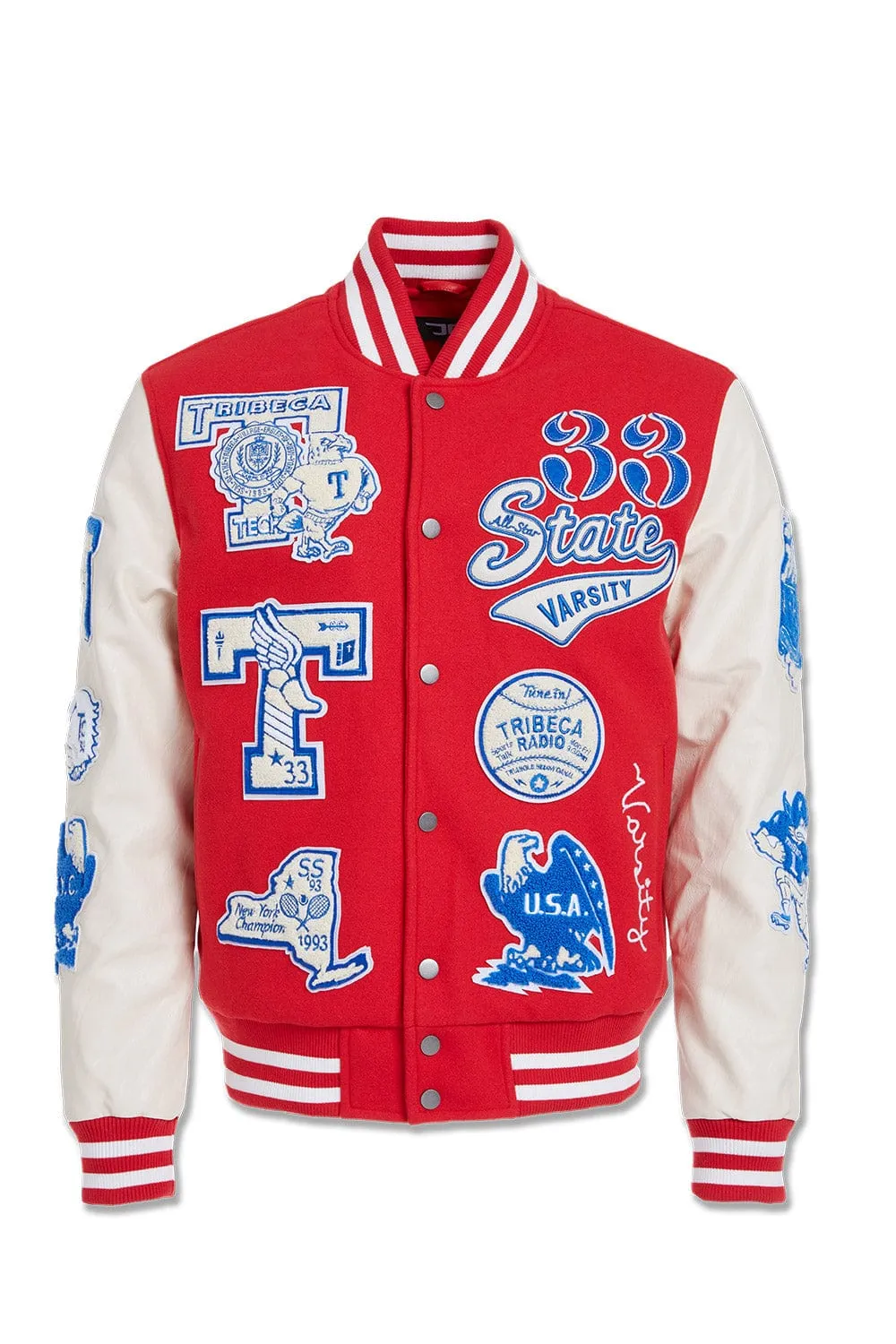 Big Men's All American Varsity Jacket (Red)