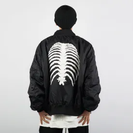 Bone Varsity Jacket Embroidery Air Force Jacket Men Loose Lapel