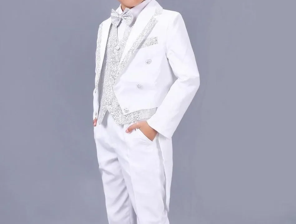 Boys formal wedding Tuxedo long tail suit