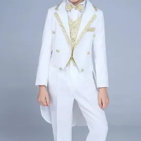 Boys formal wedding Tuxedo long tail suit