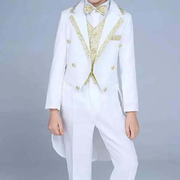 Boys formal wedding Tuxedo long tail suit