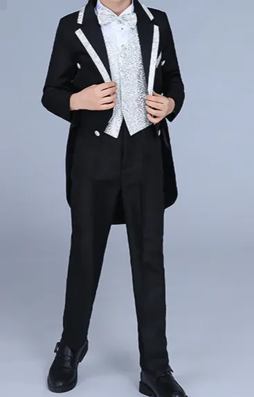 Boys formal wedding Tuxedo long tail suit