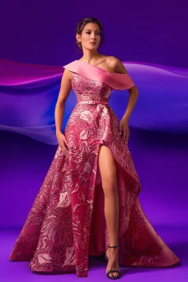 Cadi A-Line Dress with Floral Embroidery