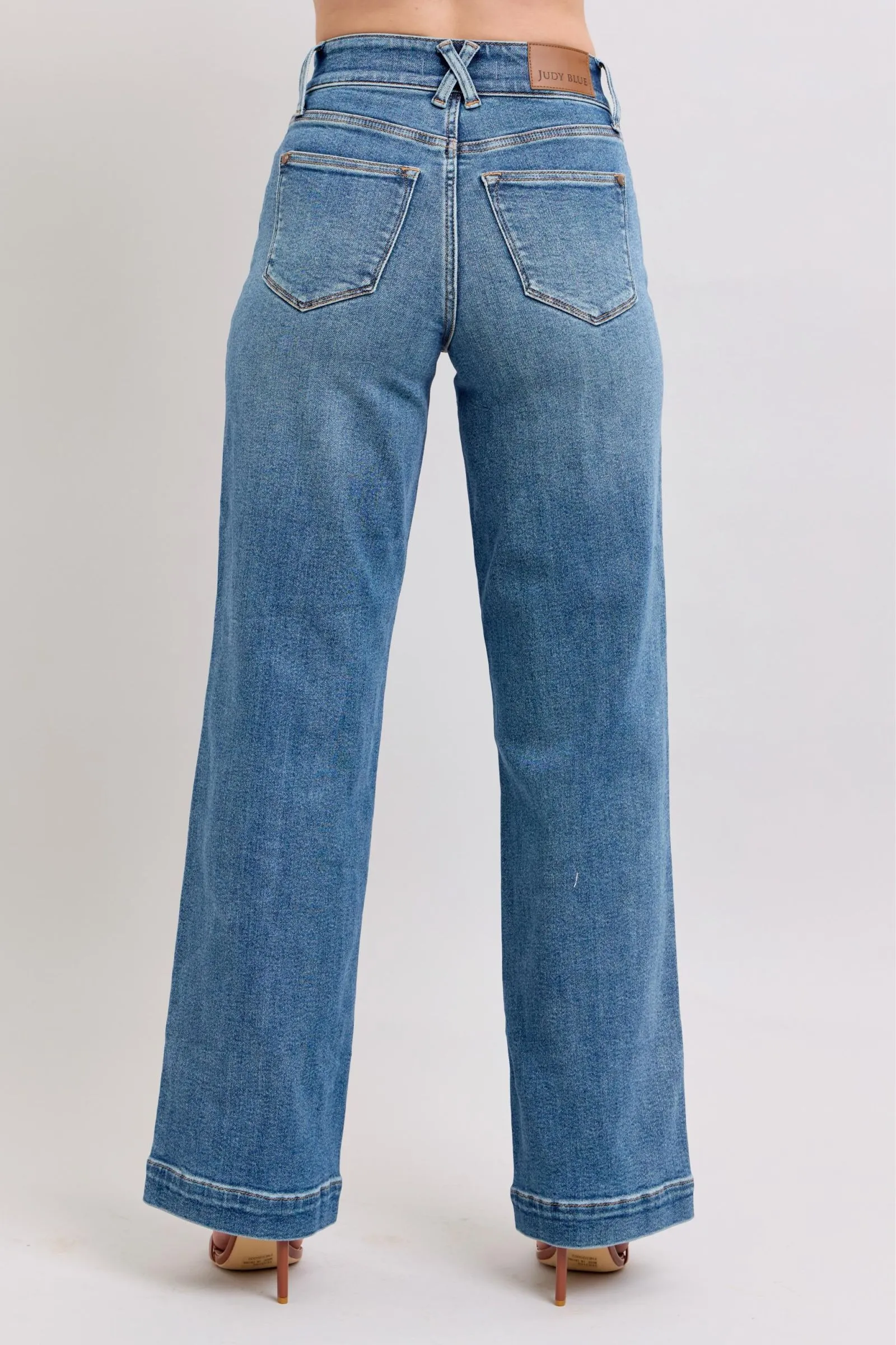 Cardi High Waist Star & Seam Wide Jean
