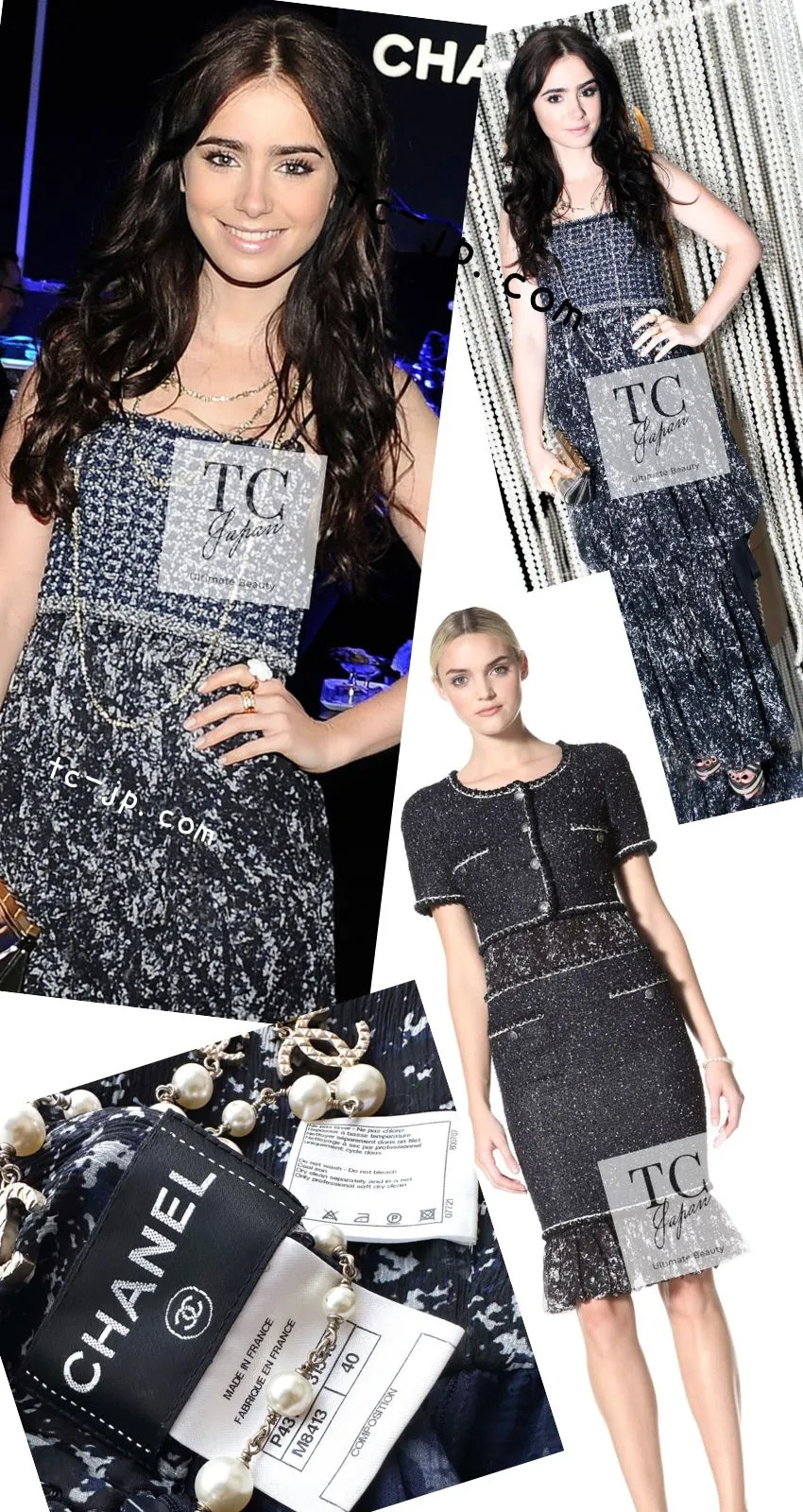 CHANEL 12S Navy Blue Silk Chiffon Dress 40 シャネル ネイビー ブルー 濃紺 シルク シフォン ワンピース 即発