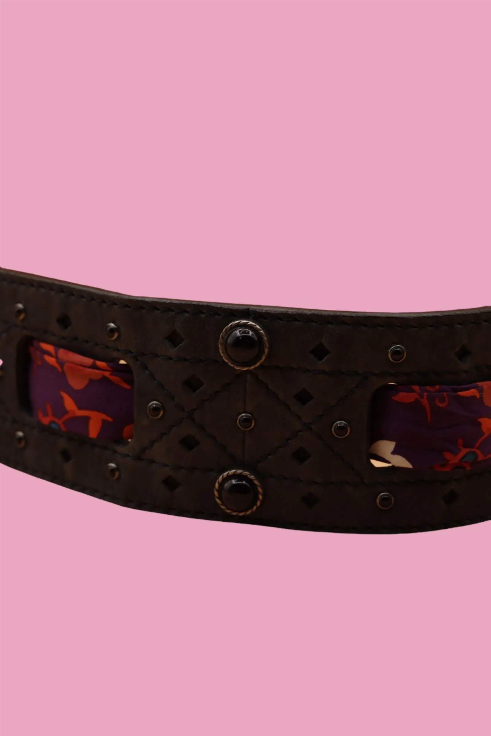 Christian Dior Black Leather Belt Y2K