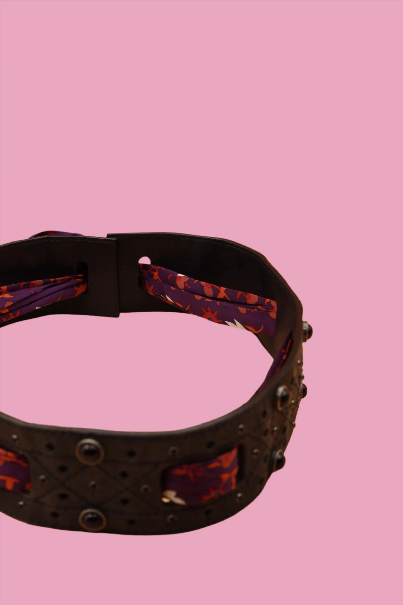 Christian Dior Black Leather Belt Y2K