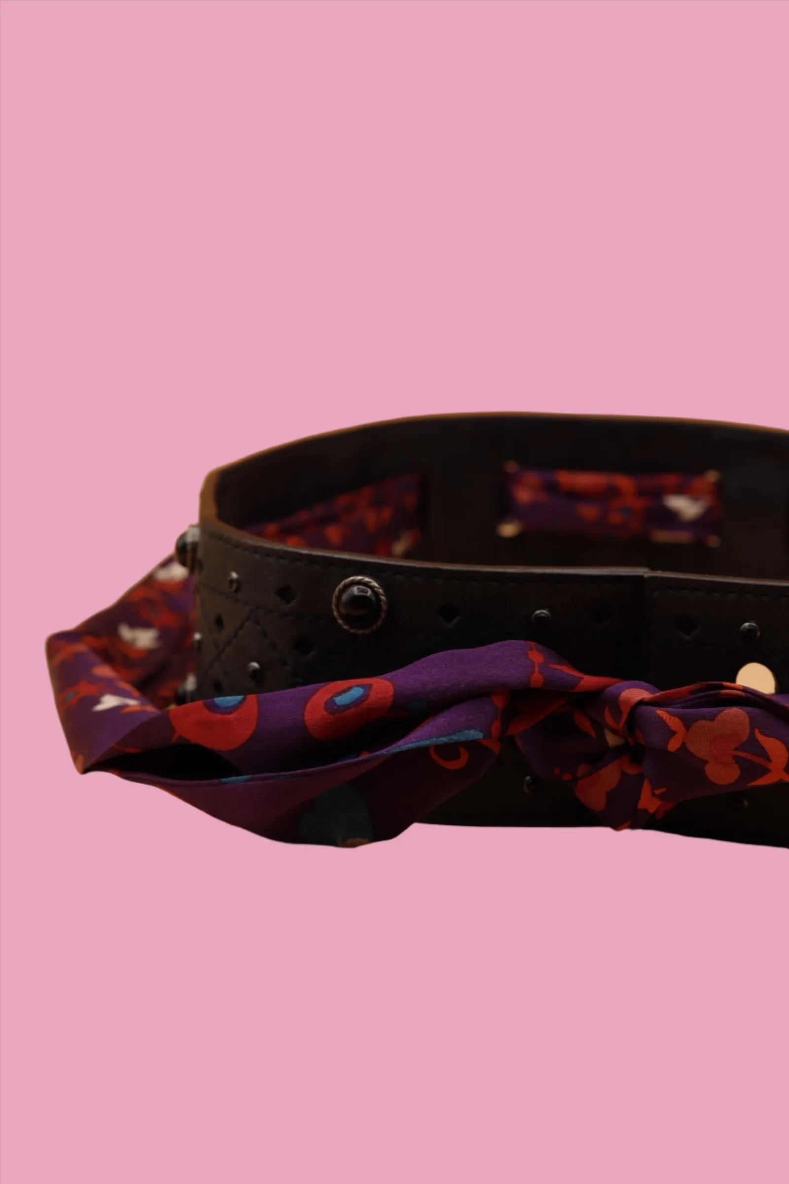 Christian Dior Black Leather Belt Y2K