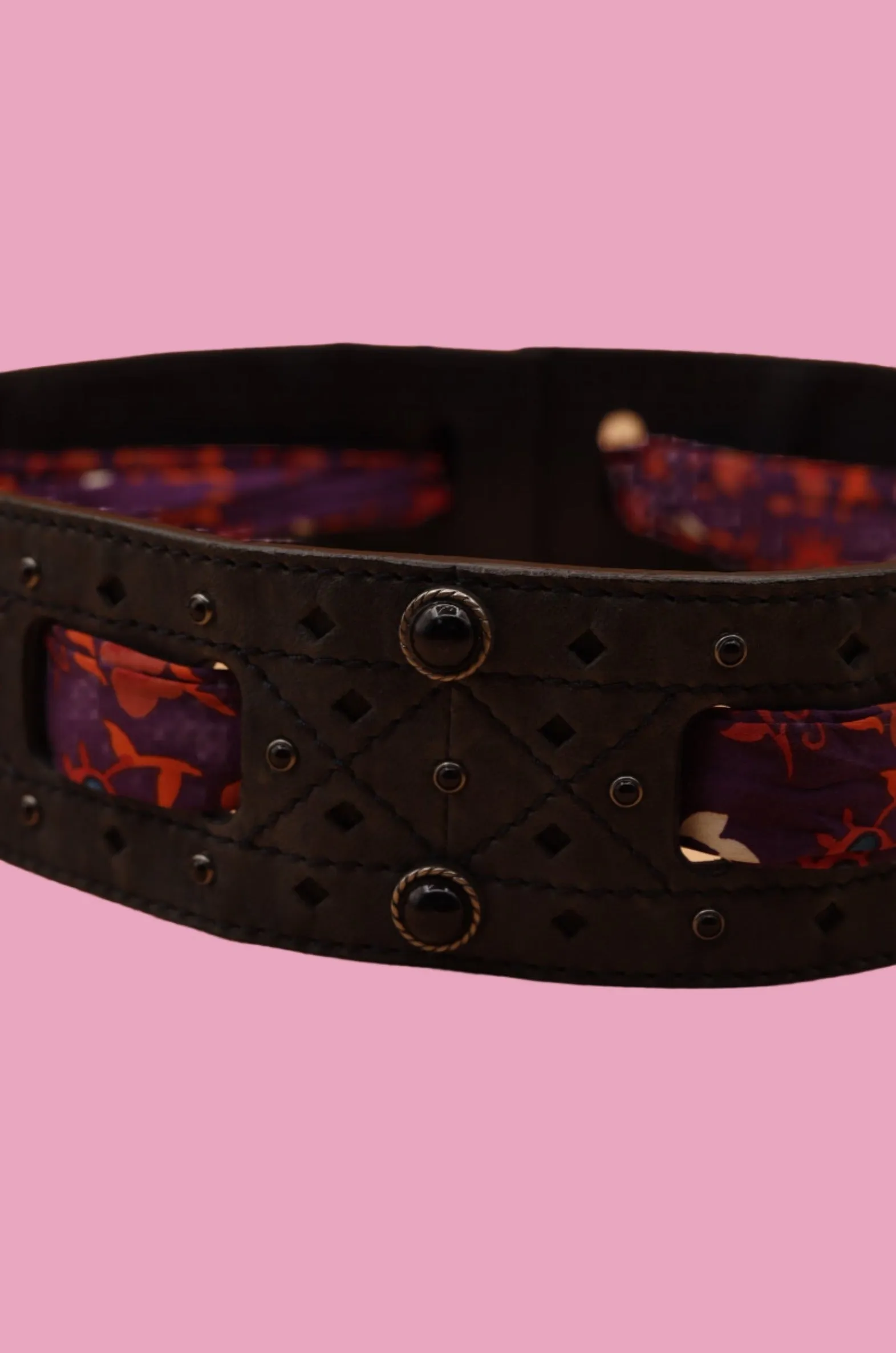 Christian Dior Black Leather Belt Y2K
