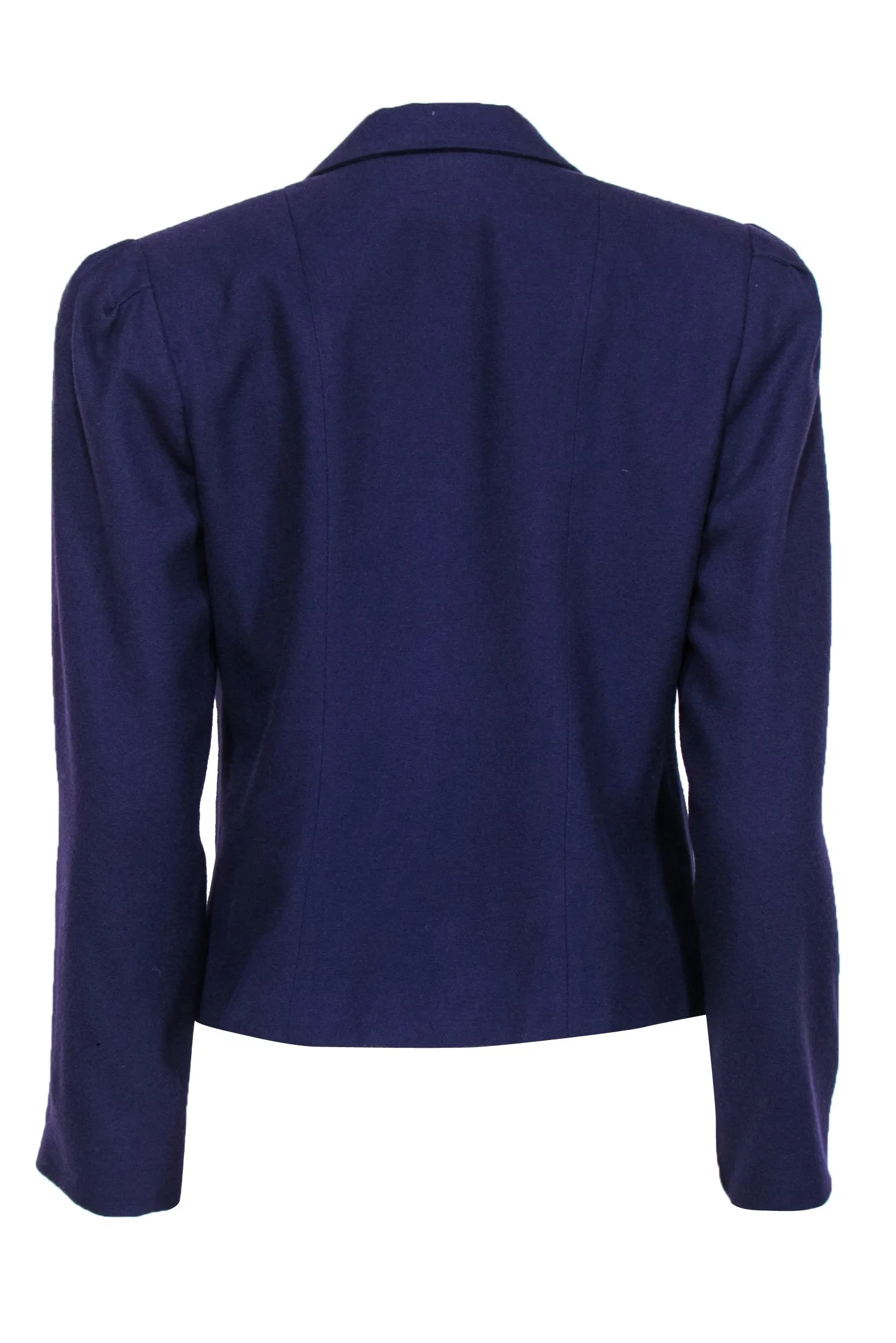 Christian Dior - Vintage Purple Wool Cropped Blazer Sz 12