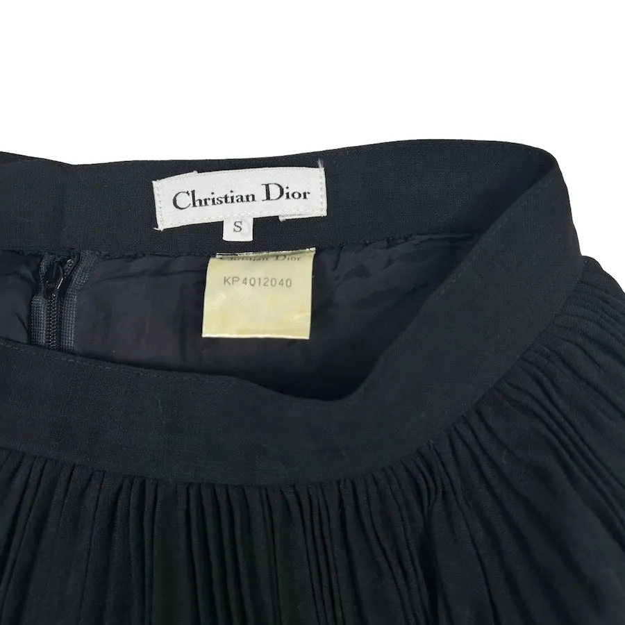 DIOR BLACK PLEATED SKIRT