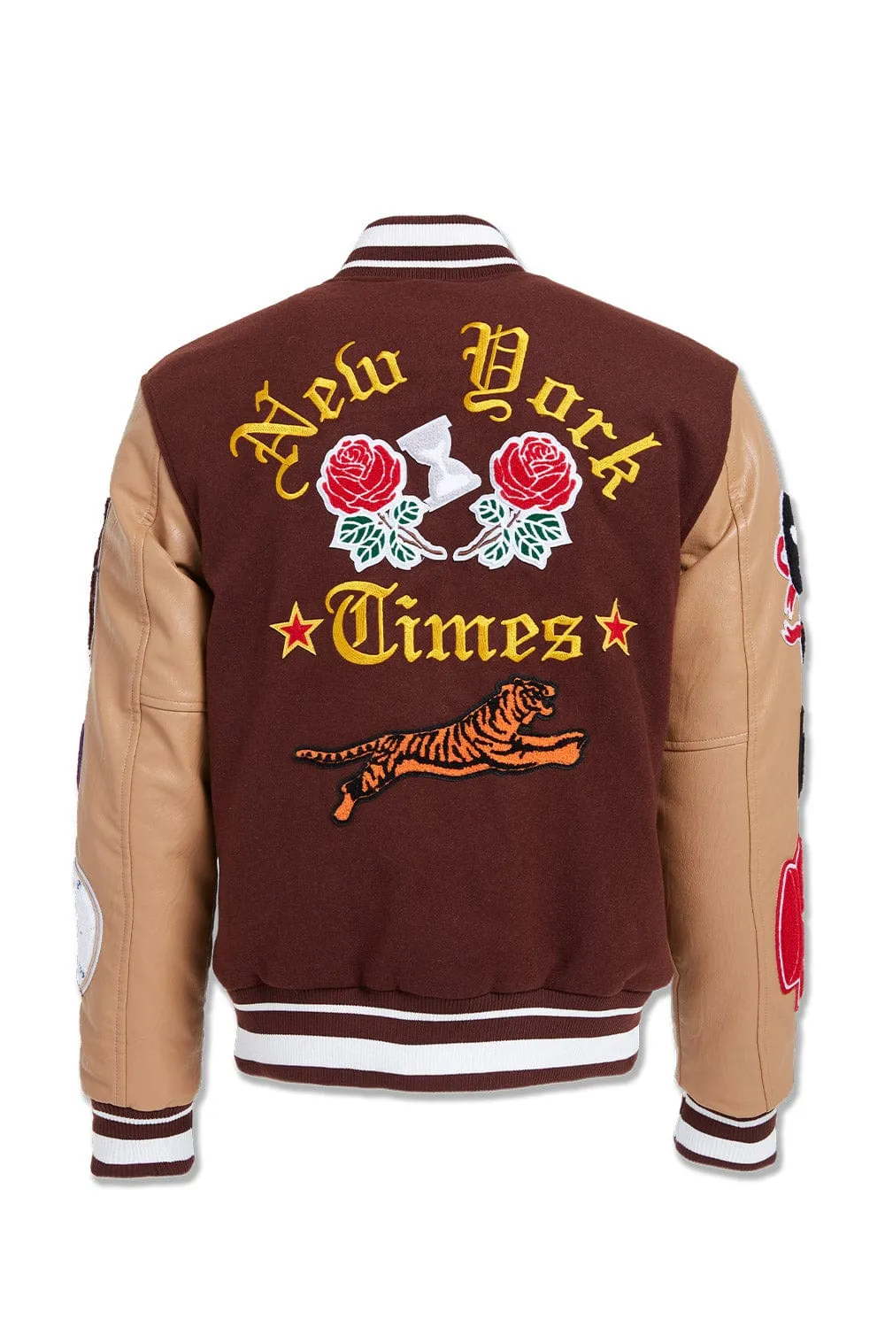 Empire City Varsity Jacket (Ruby)