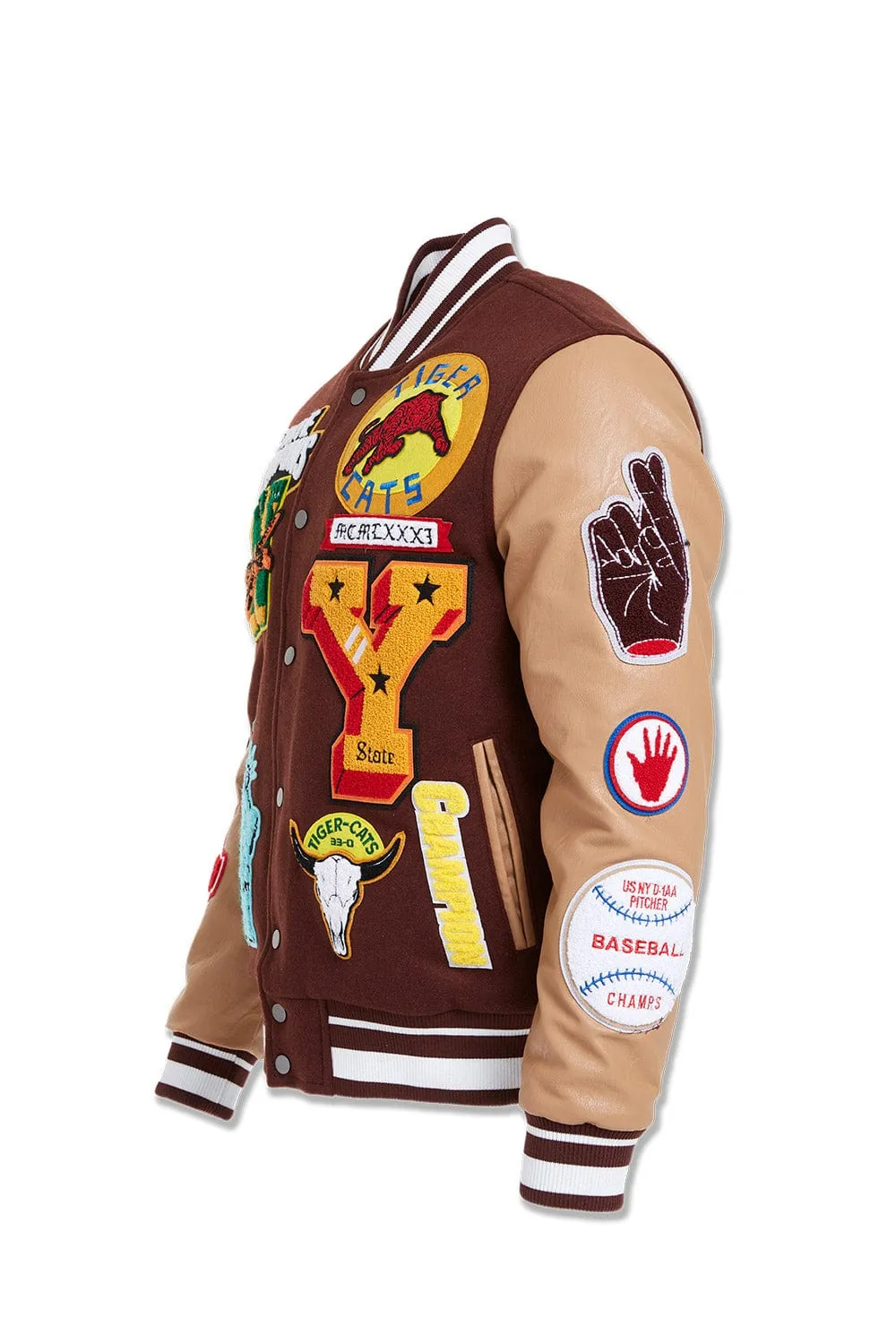 Empire City Varsity Jacket (Ruby)