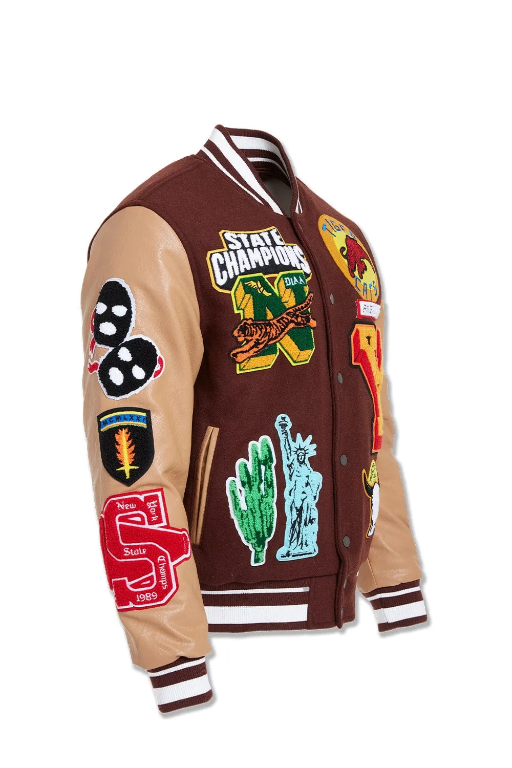 Empire City Varsity Jacket (Ruby)