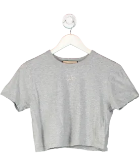 Gucci Black Cropped T-shirt With Crystal G Logo UK XS
