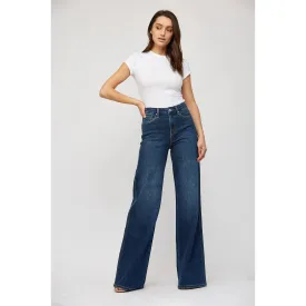 High Rise Dark Denim Wide Leg Skater Jean