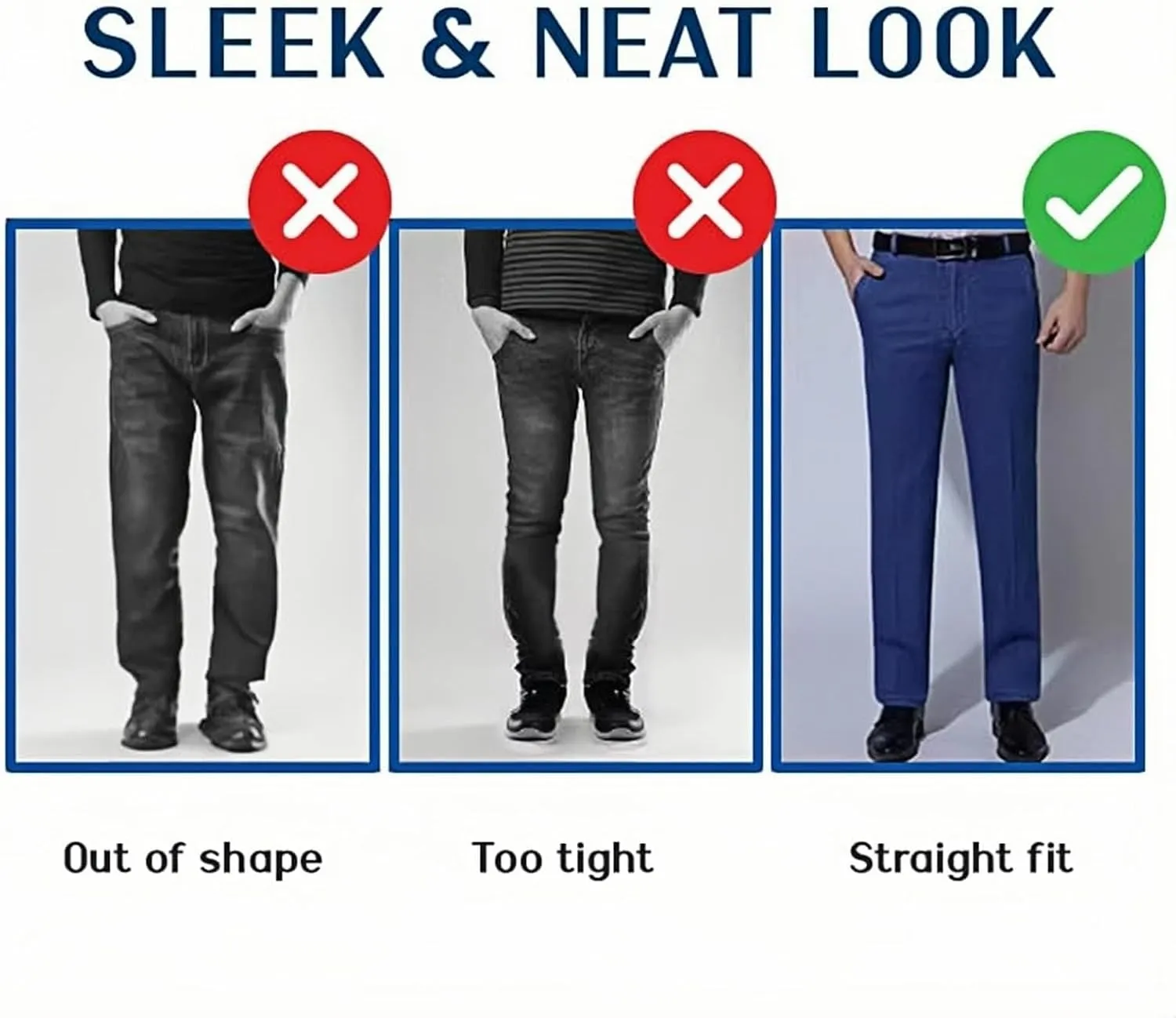 Jett Jeans for Older Men, Jettjeans3 - Men's Classic Straight Fit Stretch Jeans, Jetjeans Stretch Denim for Men