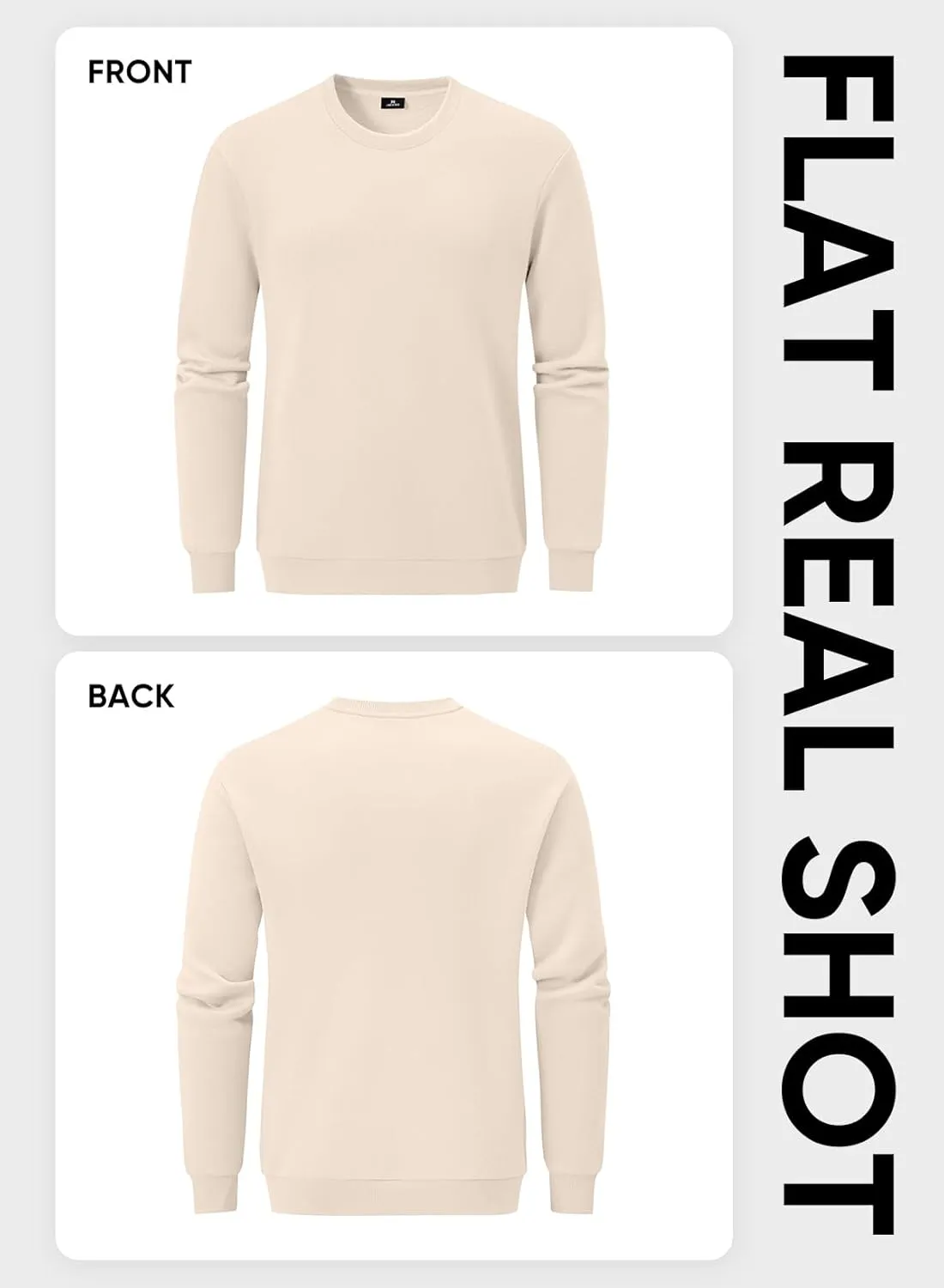 JMIERR Men's Casual Long Sleeves Crewneck Sweatshirts Cotton Pullover Sweatshirt for Men