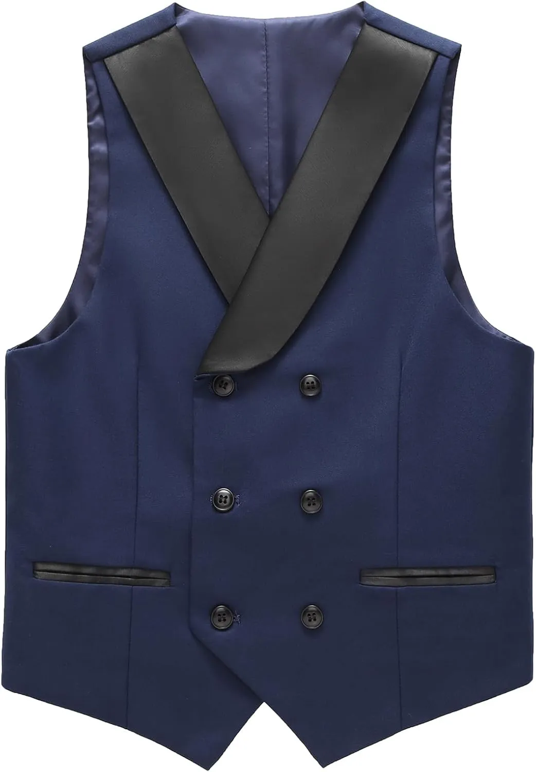 Lamgool Boys Tuxedo Suit 3 Piece Slim Fit Set with Blazer Jacket Vest Pant Kids Formal Outfit for Wedding Prom Size 6-20