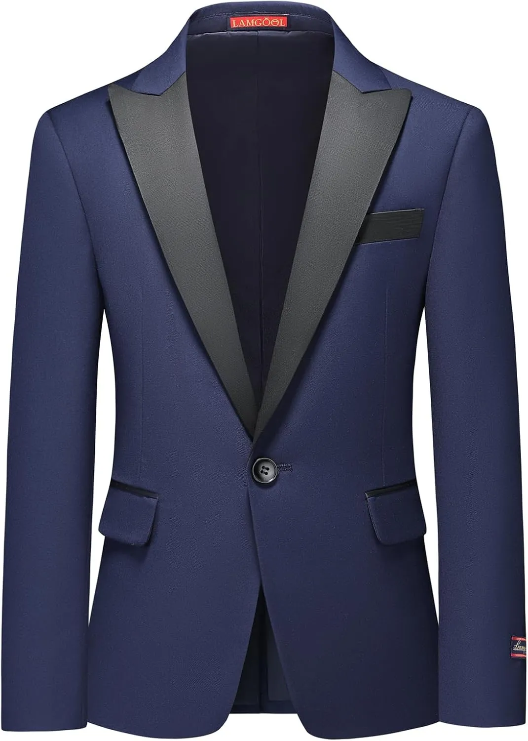 Lamgool Boys Tuxedo Suit 3 Piece Slim Fit Set with Blazer Jacket Vest Pant Kids Formal Outfit for Wedding Prom Size 6-20
