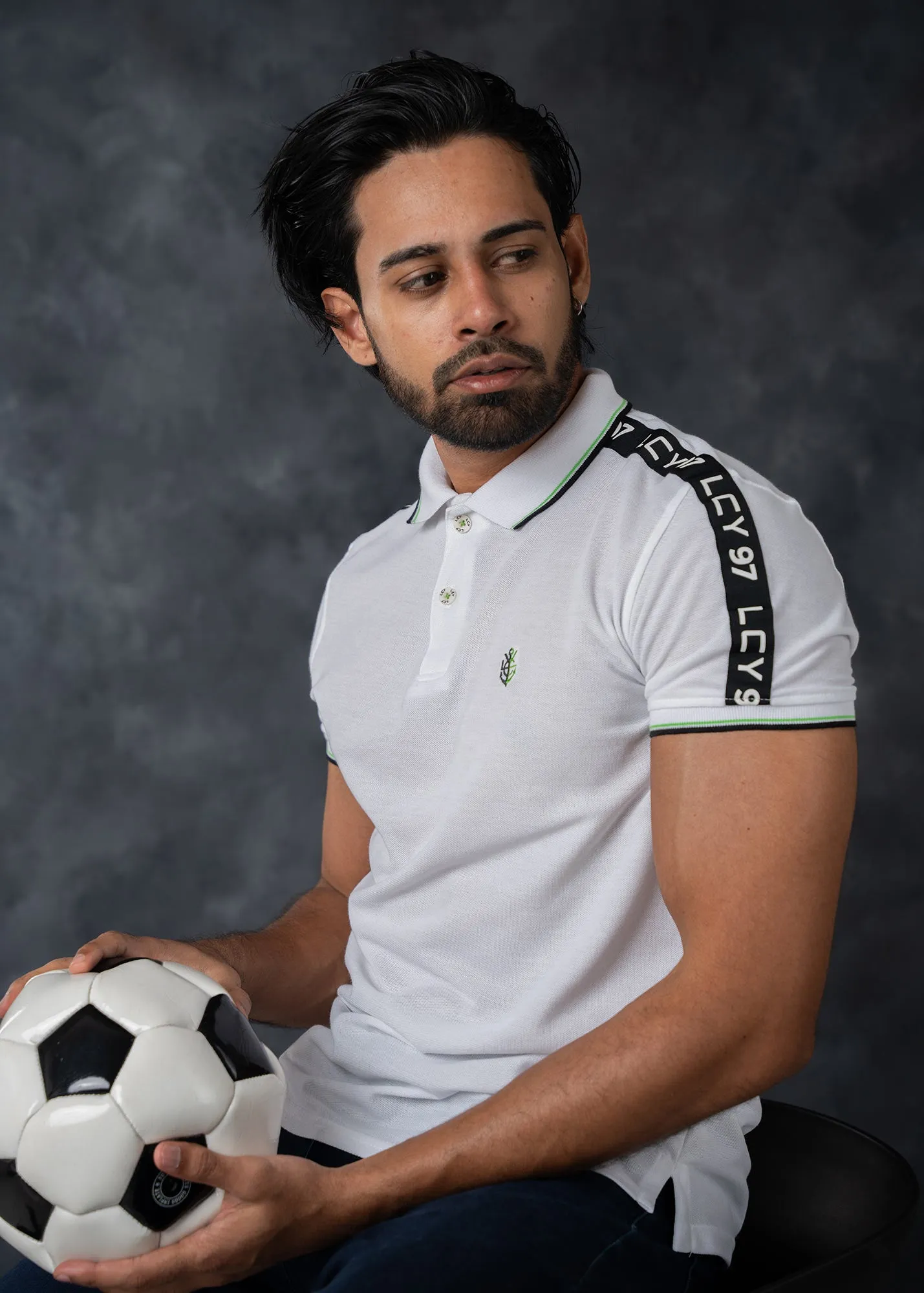 LCY | CONTRAST TWIN TIPPED SHOULDER TAPE POLO