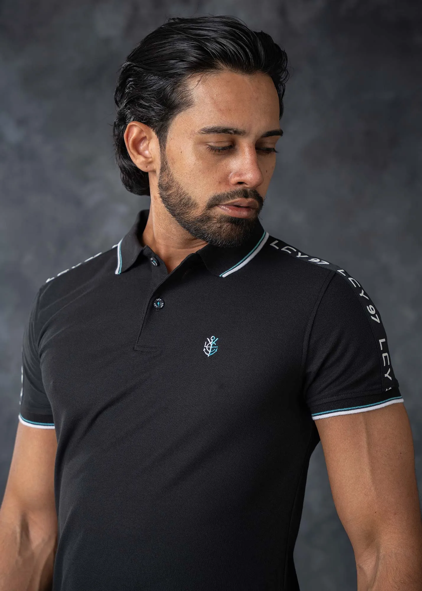 LCY | CONTRAST TWIN TIPPED SHOULDER TAPE POLO