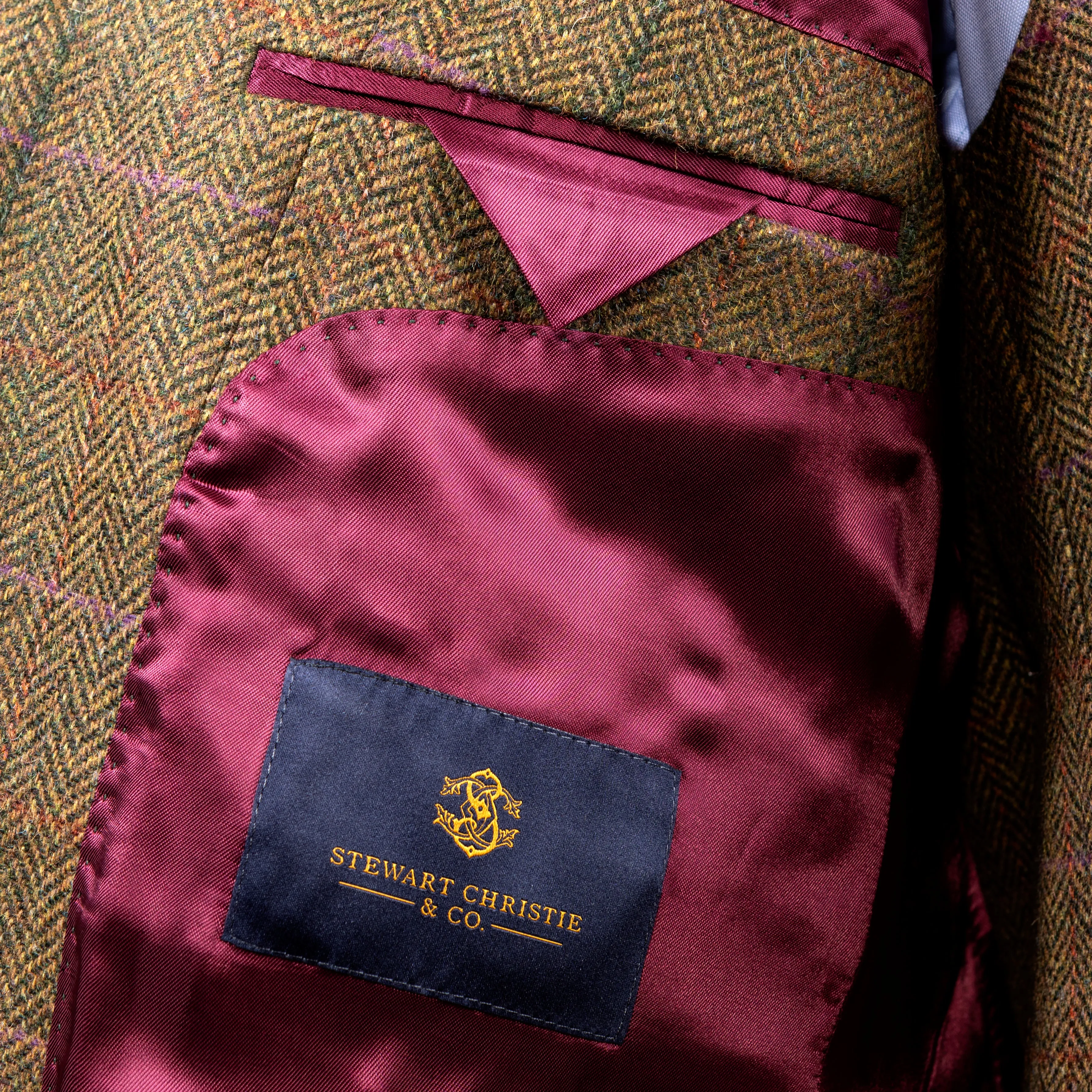 MacBeth 3pc Suit in Moss HB Multi Check