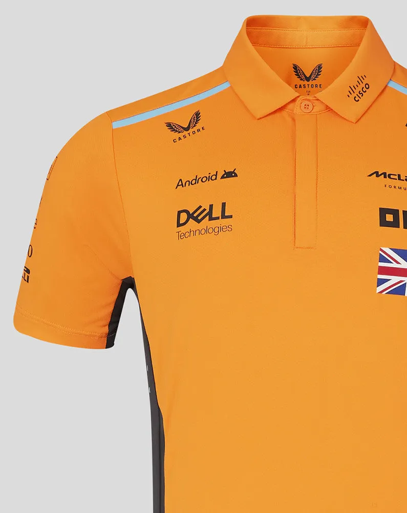McLaren polo, Castore, Lando Norris, orange