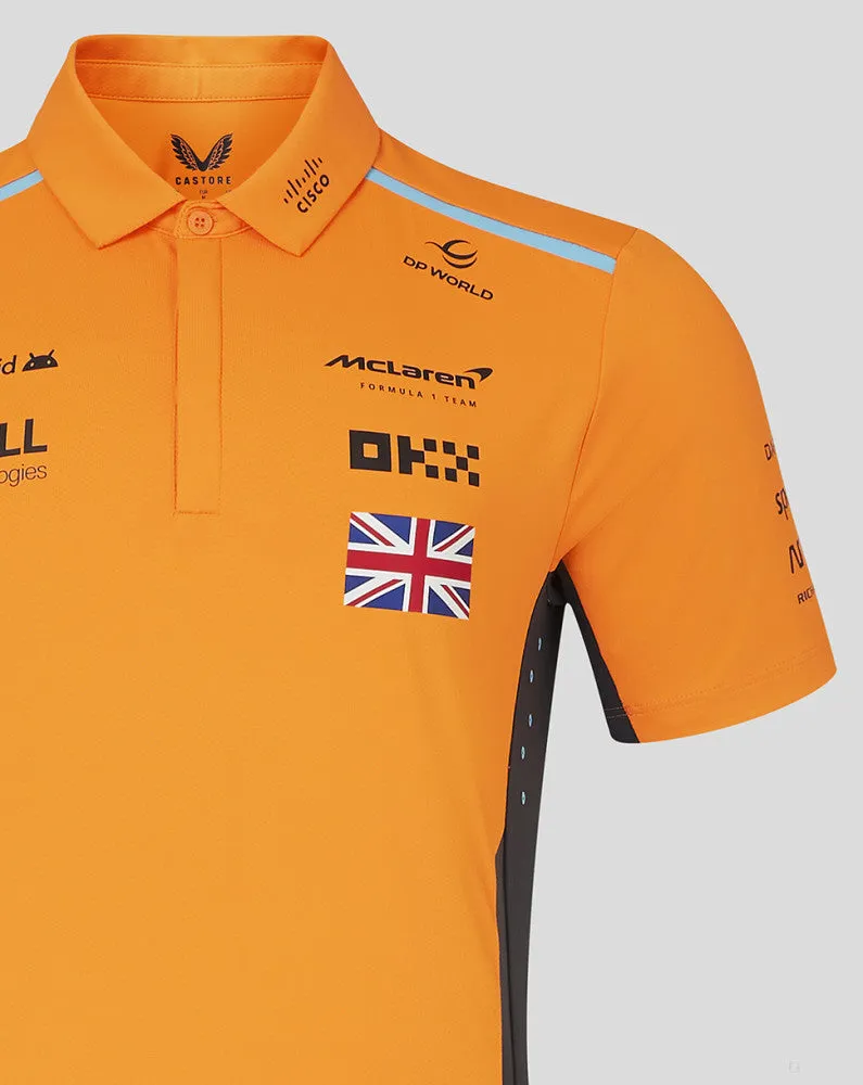 McLaren polo, Castore, Lando Norris, orange