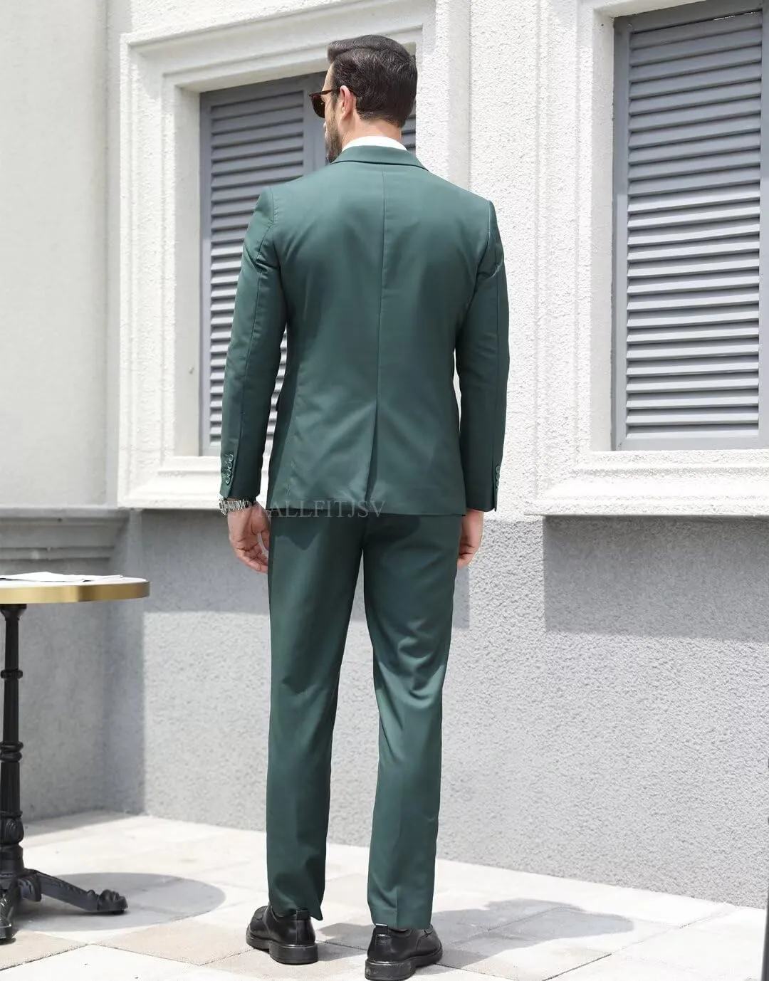 Mens 2 Piece Suit Slim Fit Wedding Prom Party Business Suit Notch Lapel One Button Blazer and Pants Tuxedo Set