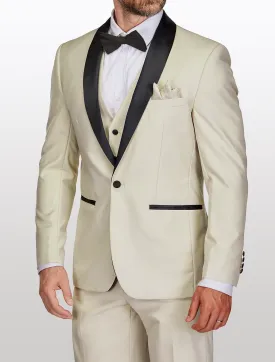 Men's Ivory Shawl Lapel Tailored Fit Tuxedo