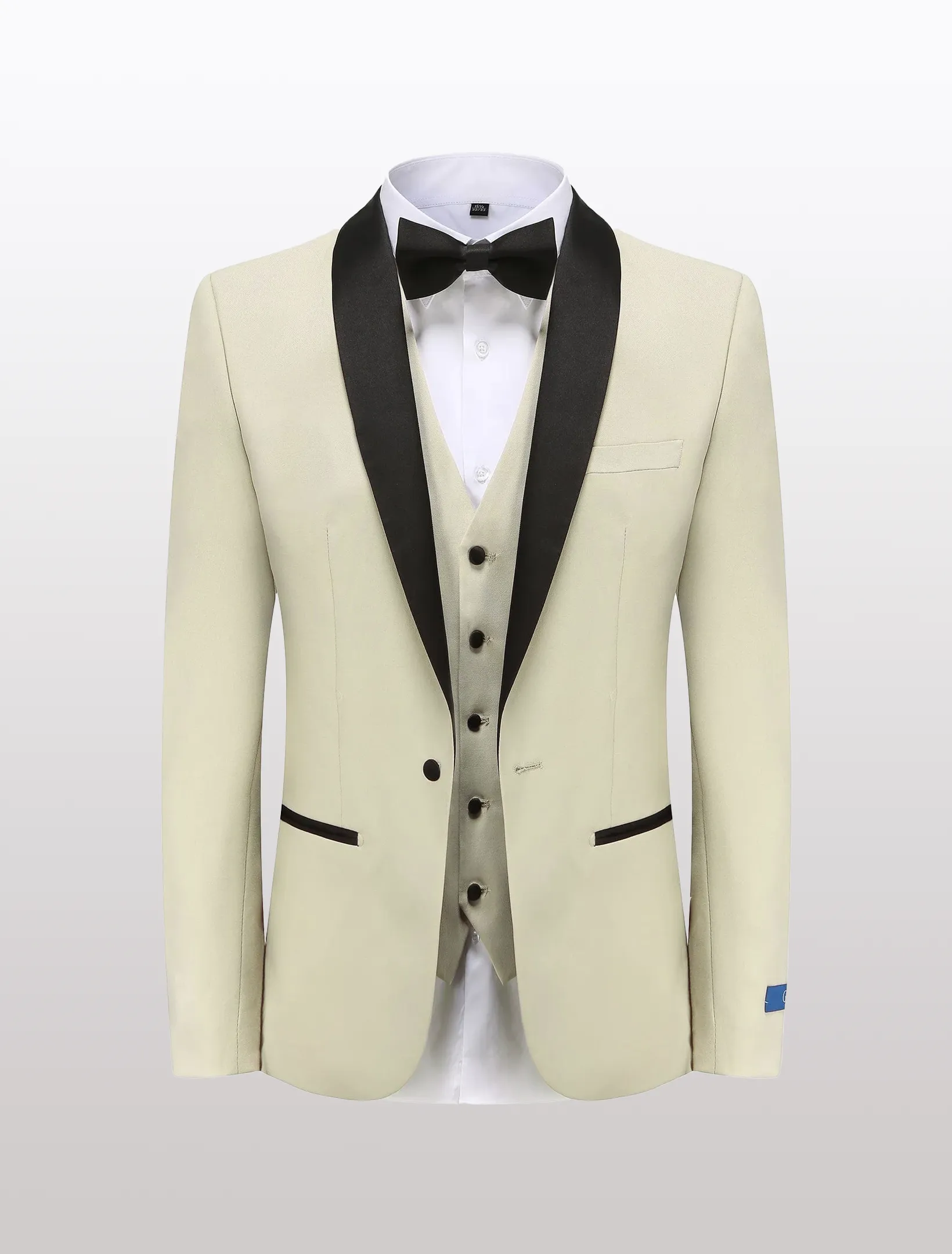 Men's Ivory Shawl Lapel Tailored Fit Tuxedo