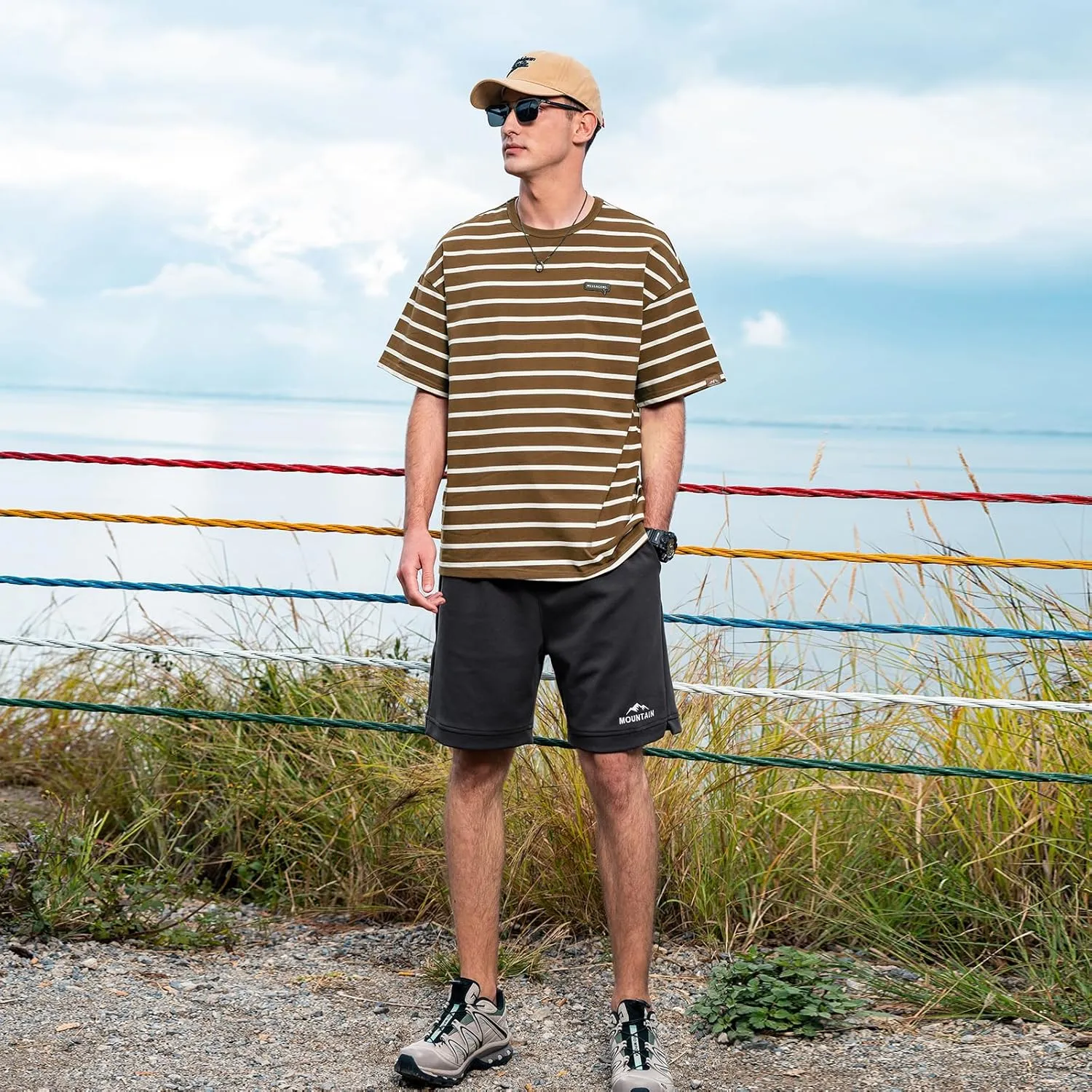Men's Striped Shirts,Crewneck Striped T-ShirtTrue Classic Men's Top