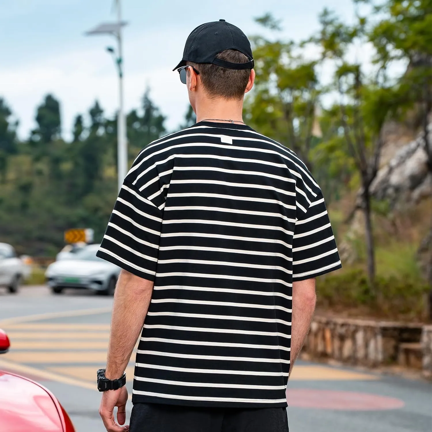 Men's Striped Shirts,Crewneck Striped T-ShirtTrue Classic Men's Top