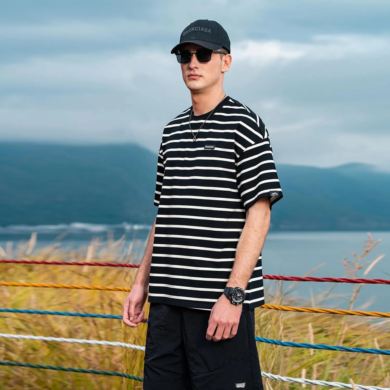 Men's Striped Shirts,Crewneck Striped T-ShirtTrue Classic Men's Top