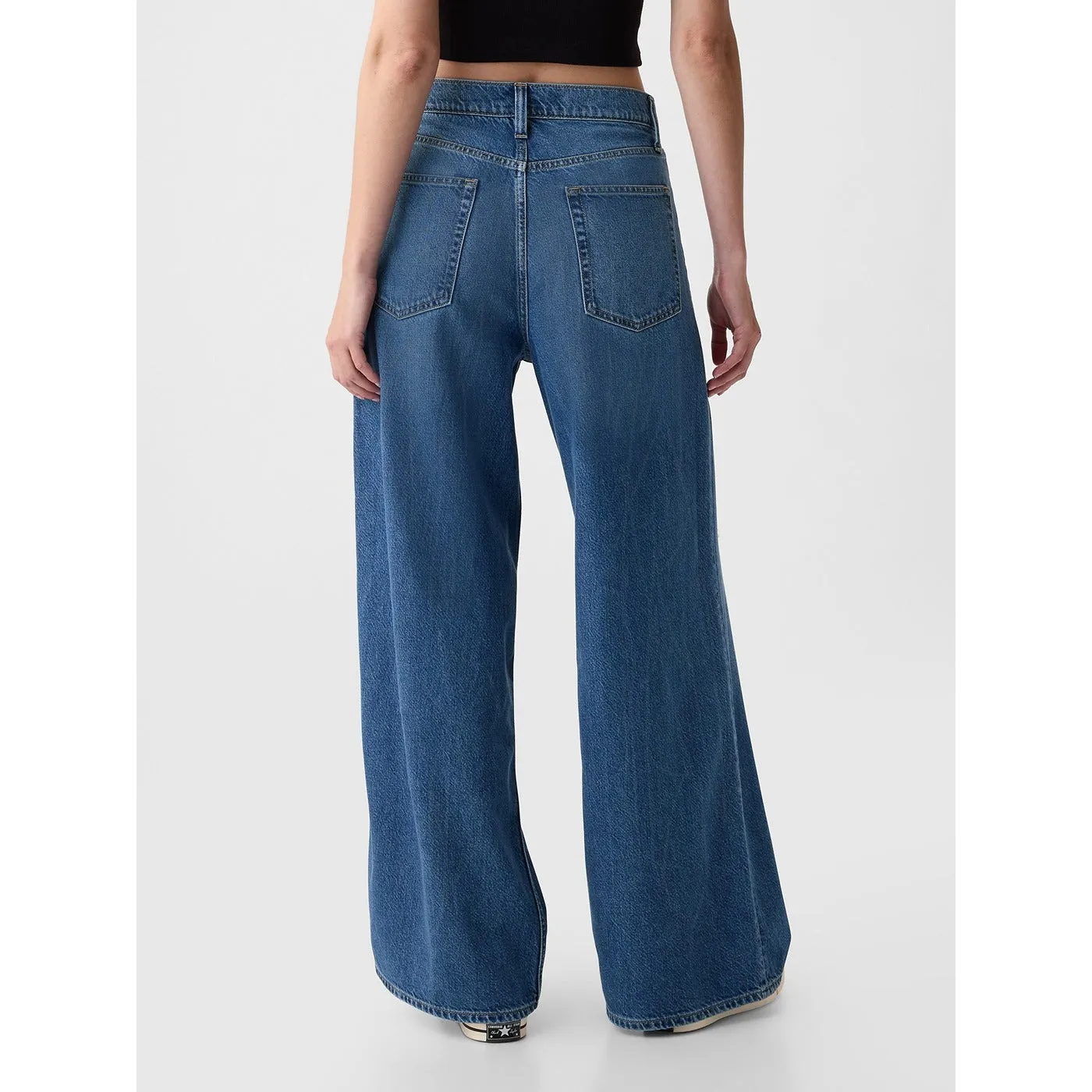 Mid Blue Extra Wide Leg Jeans